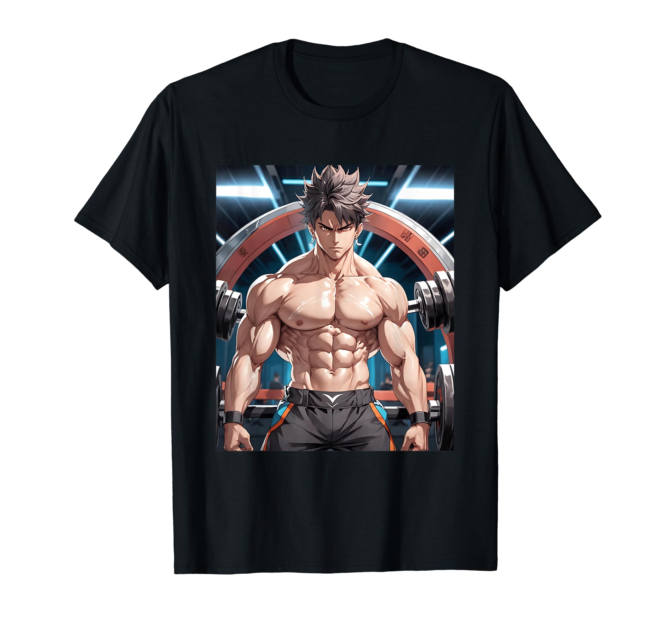 

Motivation Print Anime, Gym, Workout, Manga, Japanese, T-Shirt чорний