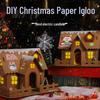Luminous DIY Gingerbread Snow House Kit for Kids - Handmade Christmas Decoration