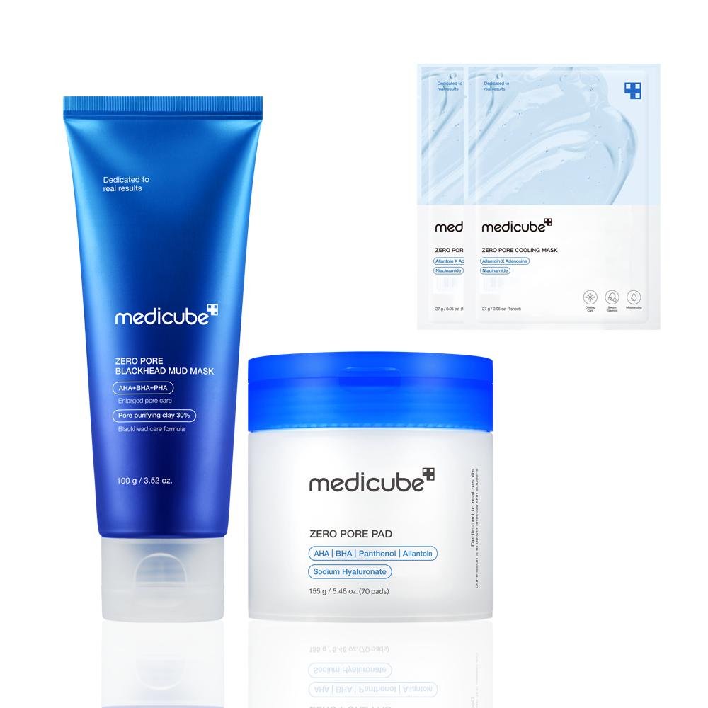 [medicube] Zero Pore All-Kill 2-Piece Set: Pore Pad 2.0 & Blackhead Mud Pack Pore ​​Pad 2.0 + Mud Pack (+2 Mask Packs)