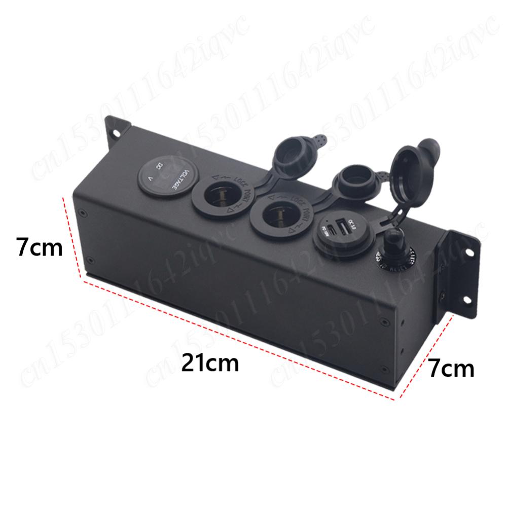 12/24V Multifunctional Power Box Power Socket Control Box with Independent Switch Control for Anderson Plug Connector