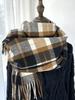 Winter Women Retro Knitted Scarf Headscarf Mujer Lady Men Sweet Preppy Plaid Print Tassel Scarve Foulard Wrap Shawl Korean New