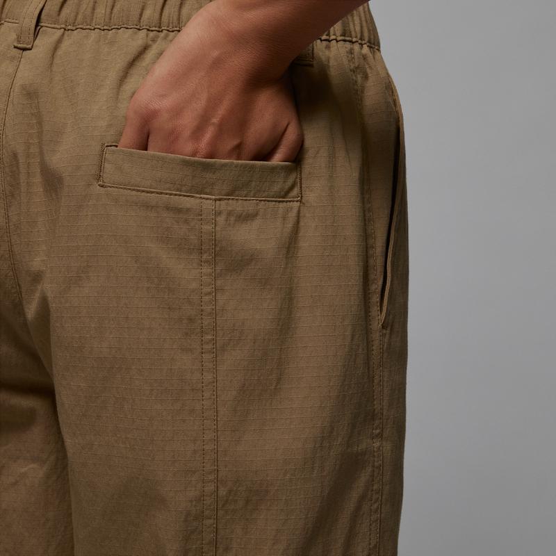 Jordan Flight Chicago Logo Patch Pocket Straight Loose Cargo Pants Women Pants Brown DQ4624-258