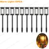 Solar LED Walkway Lights Outdoor Waterproof Durable Tungsten Warm Light Garden Patio Driveway Sidewalk Splice Decorative Lights