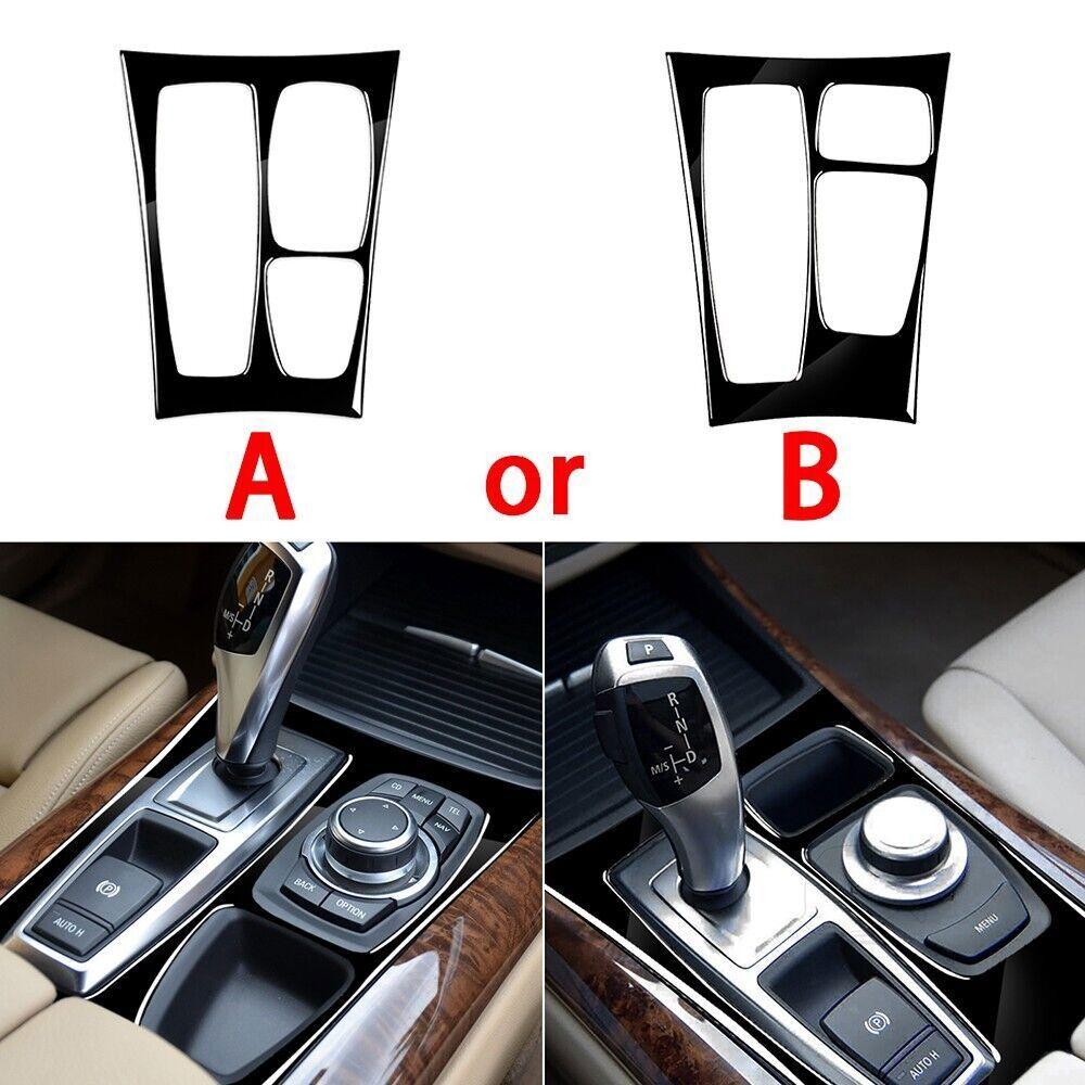 Piano Black Console Gear Shift Panel Cover Trim For BMW X5 E70 X6 E71 2008-2014