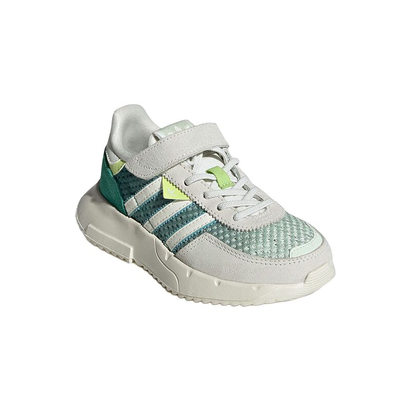 Adidas Originals Retropy F2 Comfortable Soft Durable Shock Absorbing Breathable Low Top Casual Shoes Kids Sneakers Green Beige JR7998
