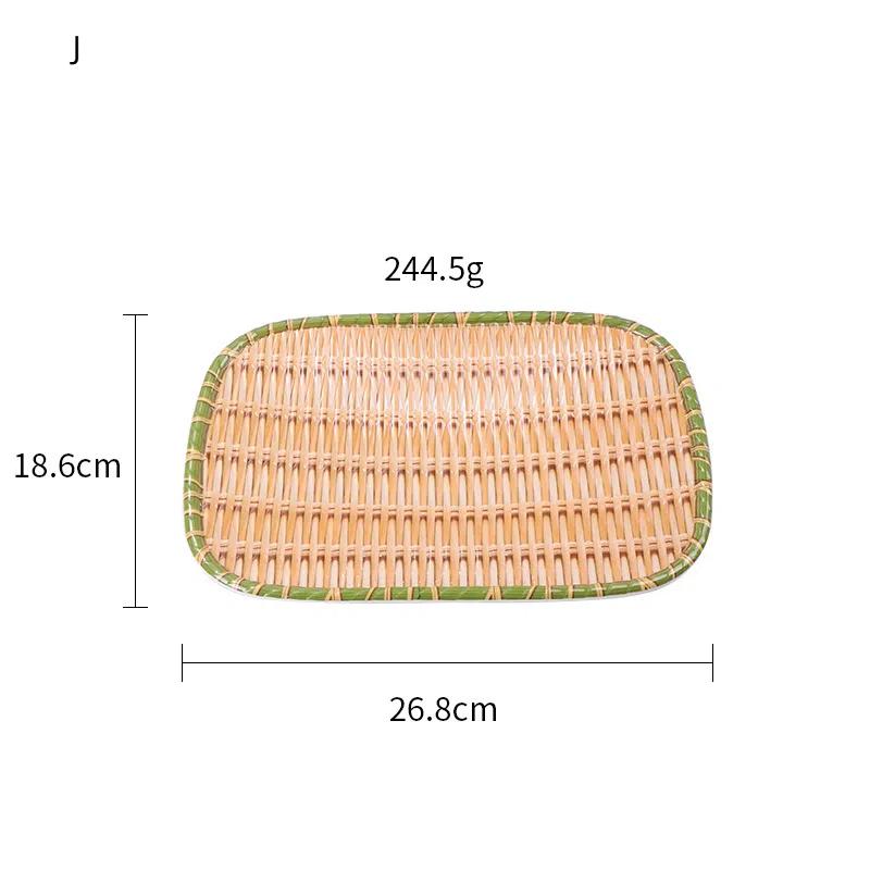 Imitation Bamboo Weaving  Pot Vegetable Plate Barbecue Plate Serving Plate Restaurant