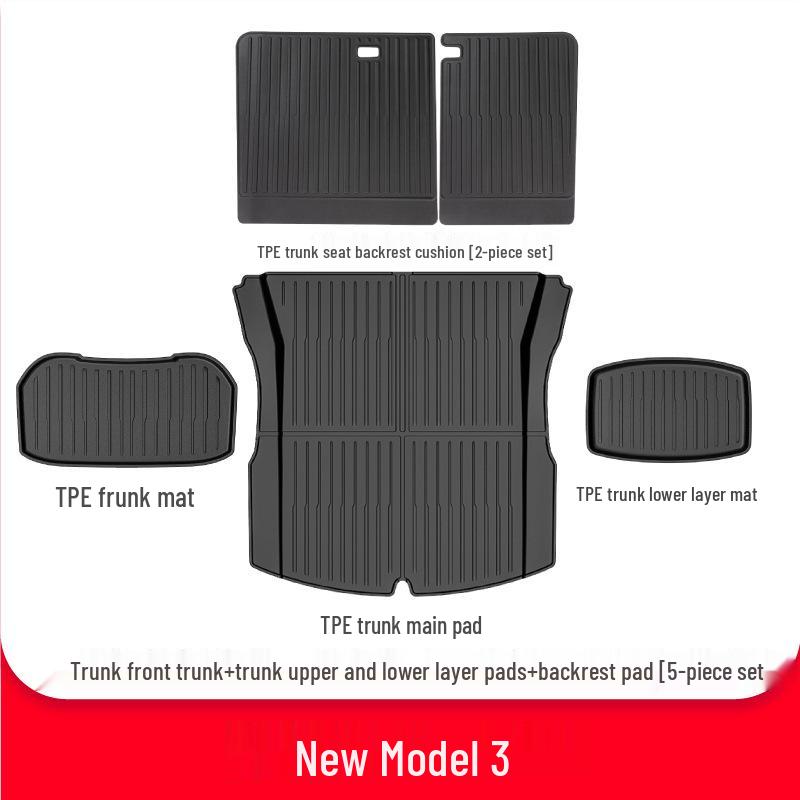 Custom TPE Trunk Mat for Tesla Model Y/3 - Front & Rear Cargo Protection