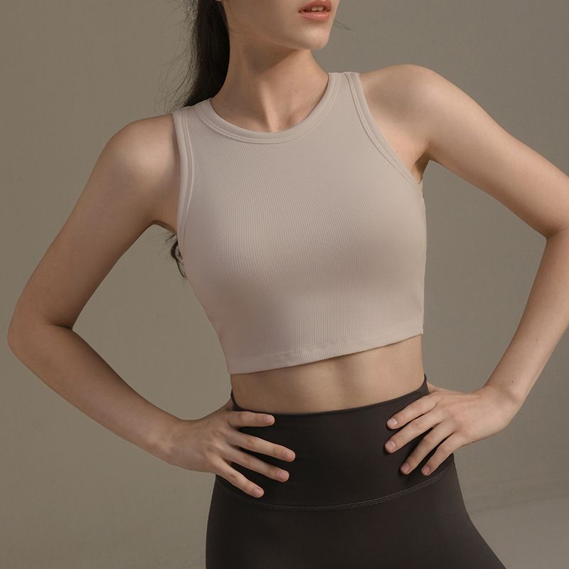 

Sports Underwear Women Summer Outer Wear Running Shockproof Pilates Training Yoga Vest Professional Fitness Bra Bra XL80ABCD (62.50 kg-70.00 kg Khaki