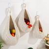 Hanging Fruit Basket for Kitchen Teardrop Hanging Baskets Boho Wall Hanging Baskets Handwoven Hanging Plant Basket Decor