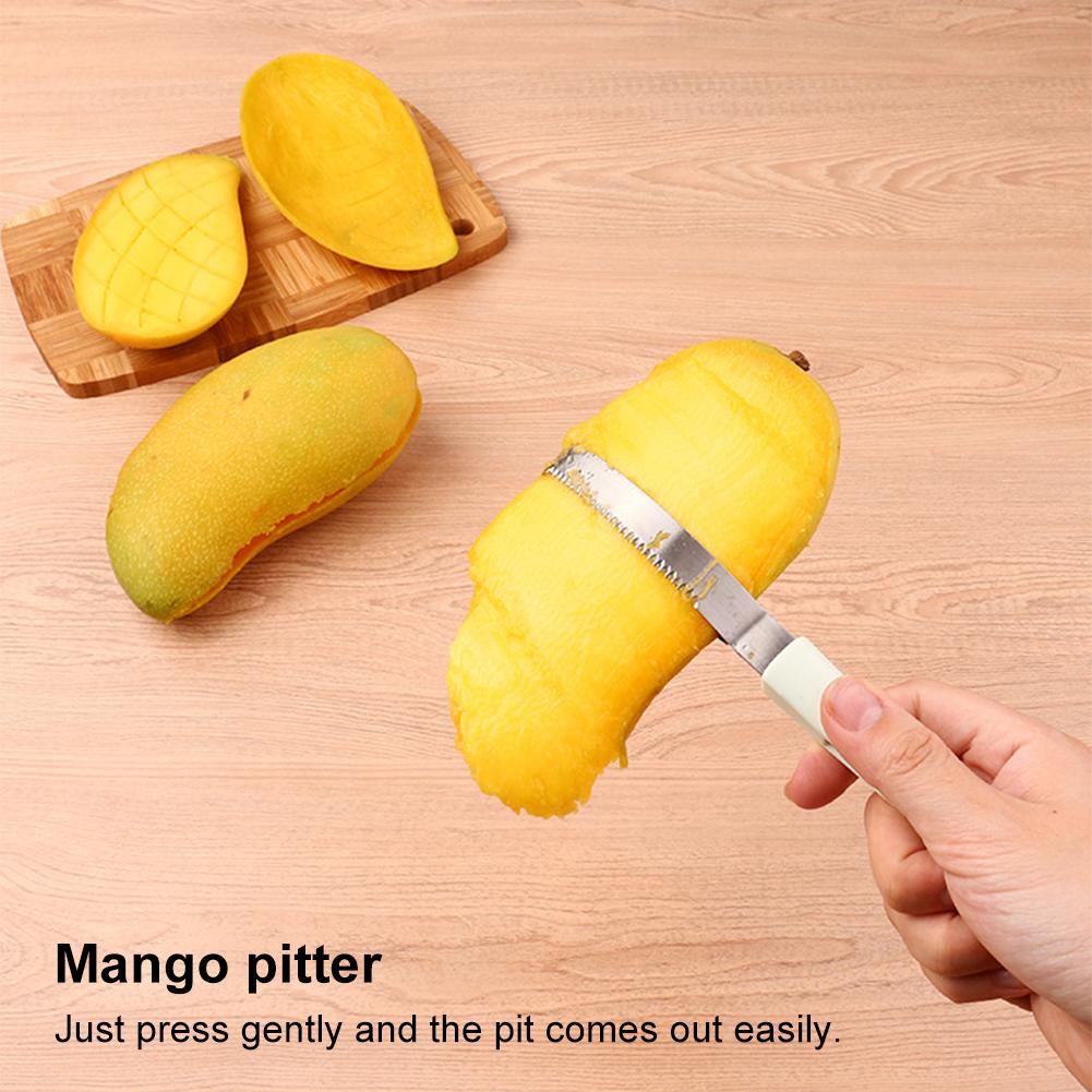 Krajalnica do mango 3 w 1, obieraczka, krajalnica do owoców z ostrzem ze stali nierdzewnej, narzędzie do usuwania pestek, do krojenia arbuza, krajalnice do brzoskwiń i inne