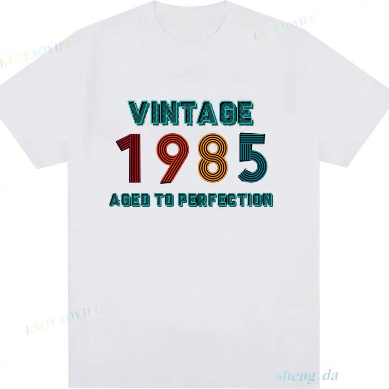 Limited Edition1985 Classic TShirts Unisex Women Short Sleeve Shirt Casual Loose Letter Graphic Round Neck Birthday Gift Tops