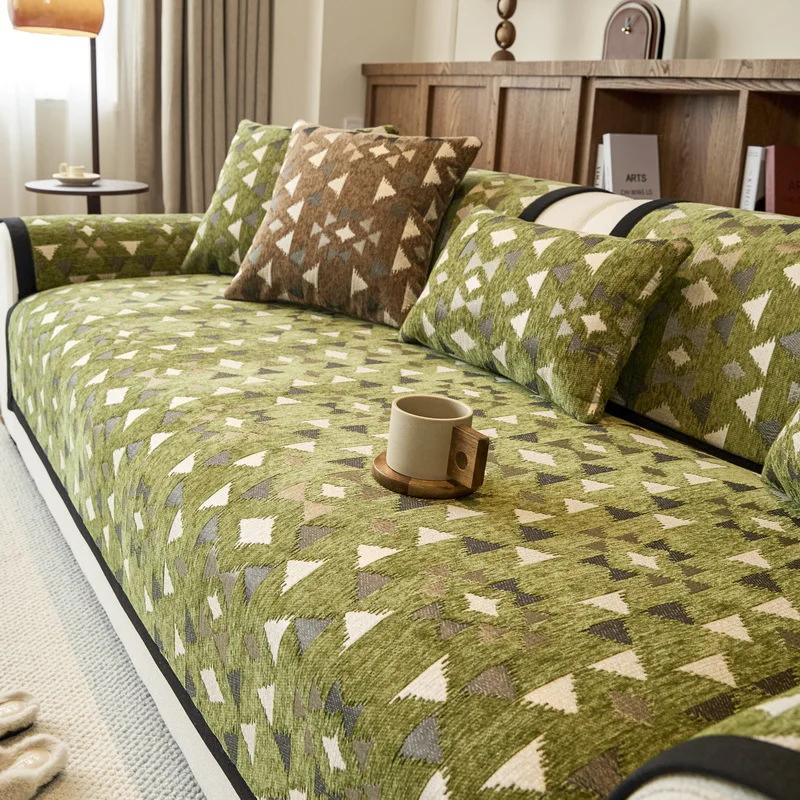 

Modern And Simple Chenille Sofa Cushion Four Seasons Universal Anti slip And Dustproof For Living Room Decoration Sofa Cushion 70x70cm 1pcs