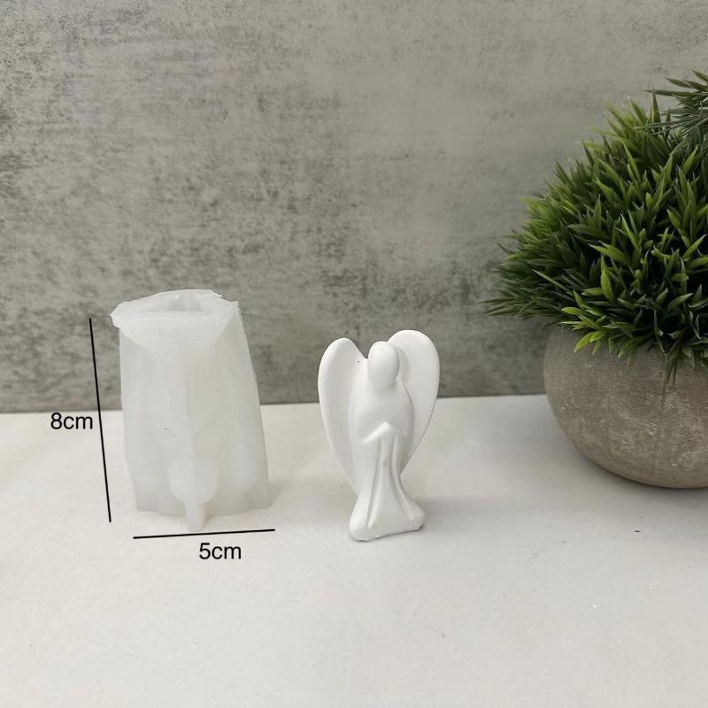 Angel Ornament Silicone Mold Wing Angel Candle Plaster Ornament Silicone Mold DIY Desktop Ornament Angel Mold Candle Mold