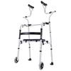 Elderly Walker with Wheeled Trolley and Handrail for Assisted Walking and Lower Limb Training
