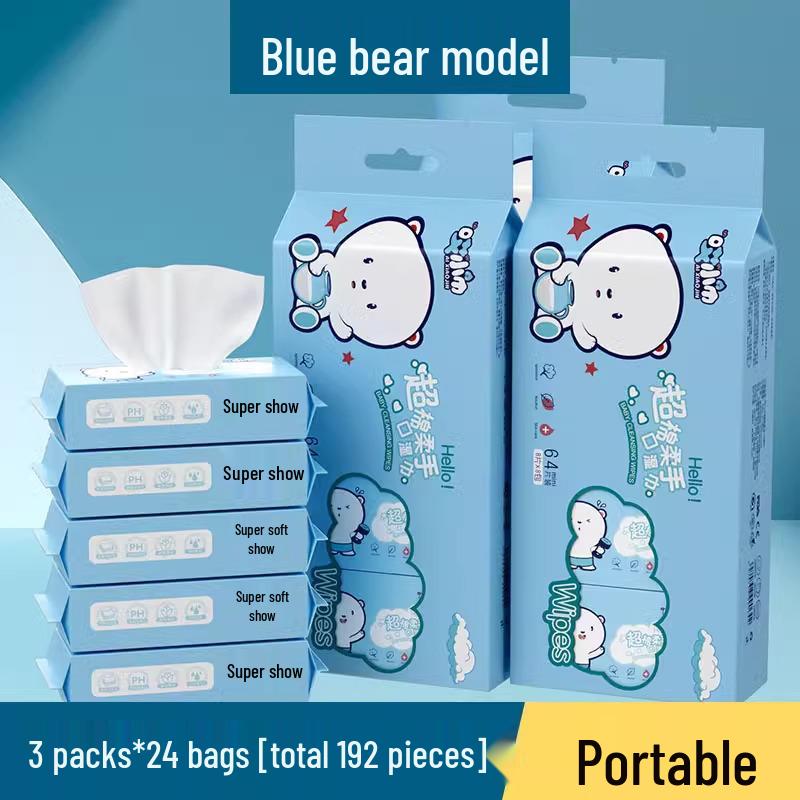 Portable Mini Wet Wipes for School Kids, Babies & Infants - Hand, Mouth, and Buttock Use