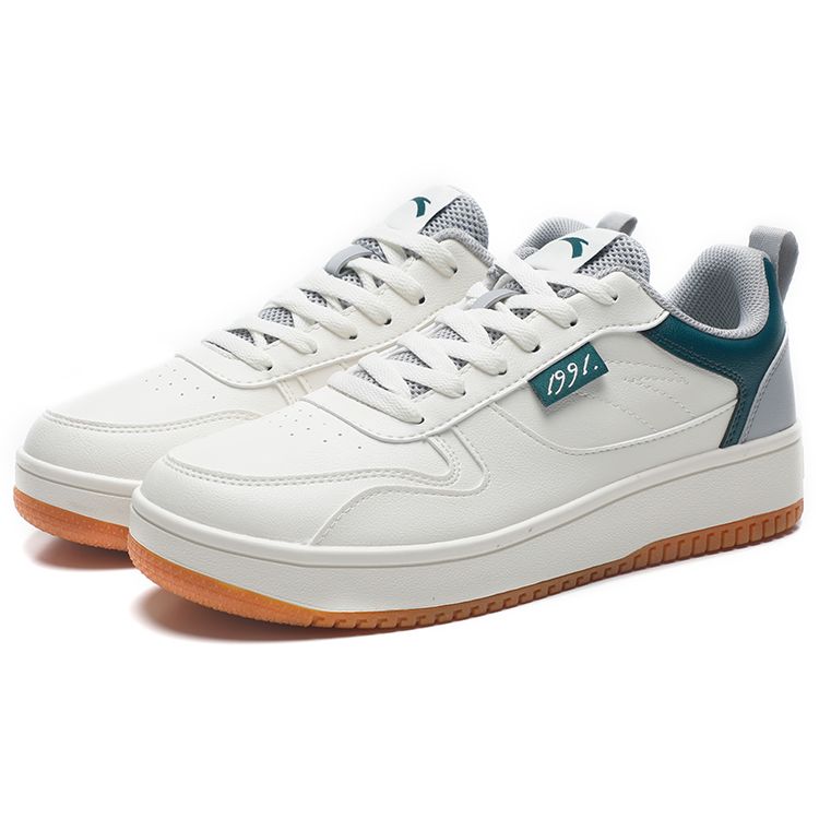 Anta Lifestyle Series Synthetic Leather Fabric Retro Trend Casual Non-Slip Wear-Resistant Shock Absorption Low-Top Skate Shoes 912138012-7