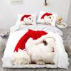 Unicorn Cat King Queen Duvet Cover Pink Kawaii Cartoon Kitty Bedding Set For Kids Girls Magical Animal 2/3pcs Soft Quilt Cover