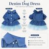 New Dog Dresses Spring Autumn Denim Dress Comfortable Breathable Pomeranian Teddy Small  Medium Dogs Pet Clothing