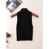 Women's Refined Half-Turtleneck Knitting Vest Silm Slimming Thin Sleeveless Bottoming Small Inner Wear Temperament Commute