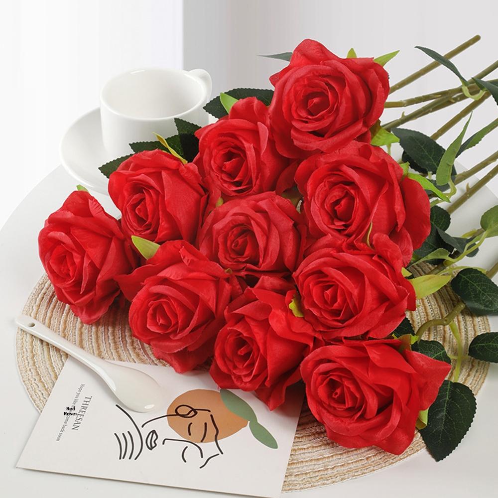 5pcs 10 Colors Simulated Rose DIY Party Decoration Artificial Flowers New Small Rose Home Decor