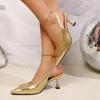 Fashion Ladies Shoes 2025 New Slip-on Elegant Women's Sandals Fashion Shallow Office and Career Plus Size Non-Slip Closed Toe High Heels