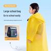 Children's Disposable Extended One-Piece EVA Raincoat with Backpack Cape
