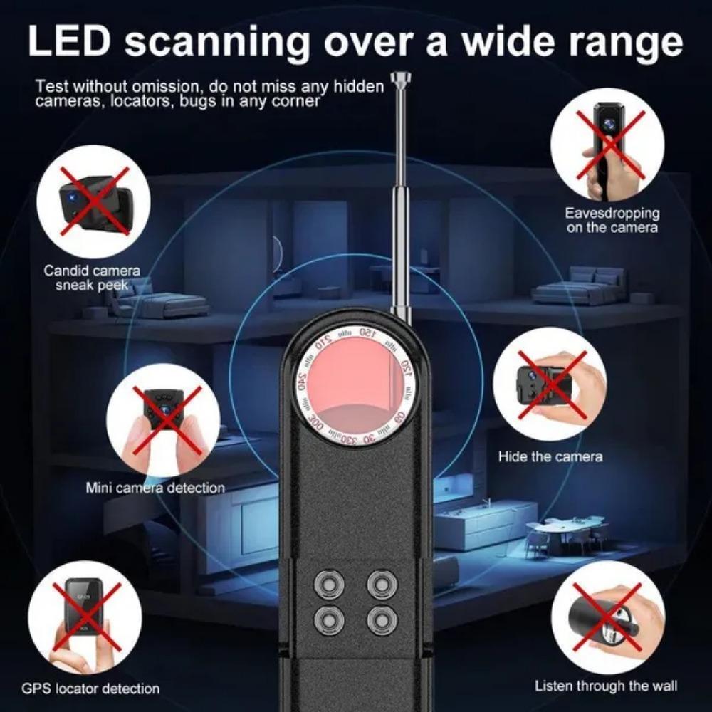 1PC Hidden-Camera-Detectors, Anti-Spy Camera Detector Bug Detector GPS Tracker RF Signal Scanner Listening Devices Finder