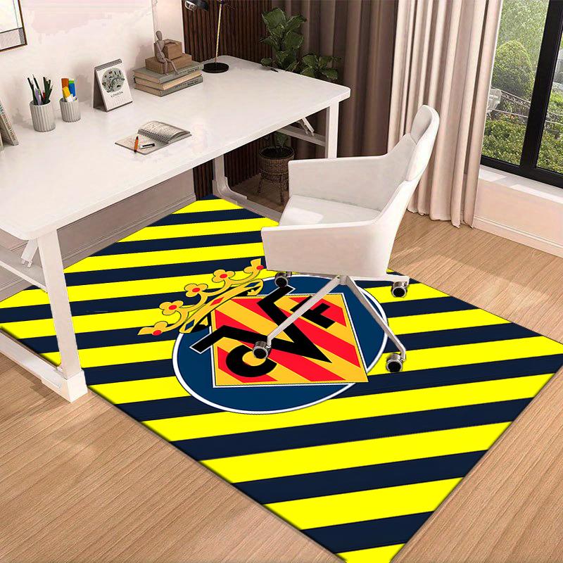 1PC Villar-real Football Club Rug Game Carpet, Floor Mat for Bedroom Living Room Entryway Rug, Home Decor Idea Gift for Christmas birthday