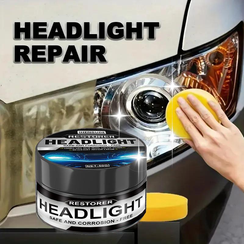 Car Headlight Restoration Polishing Kit - Scratch Remover and Oxidation Cleaning Repair Paste, Used for Polishing Car Headli
