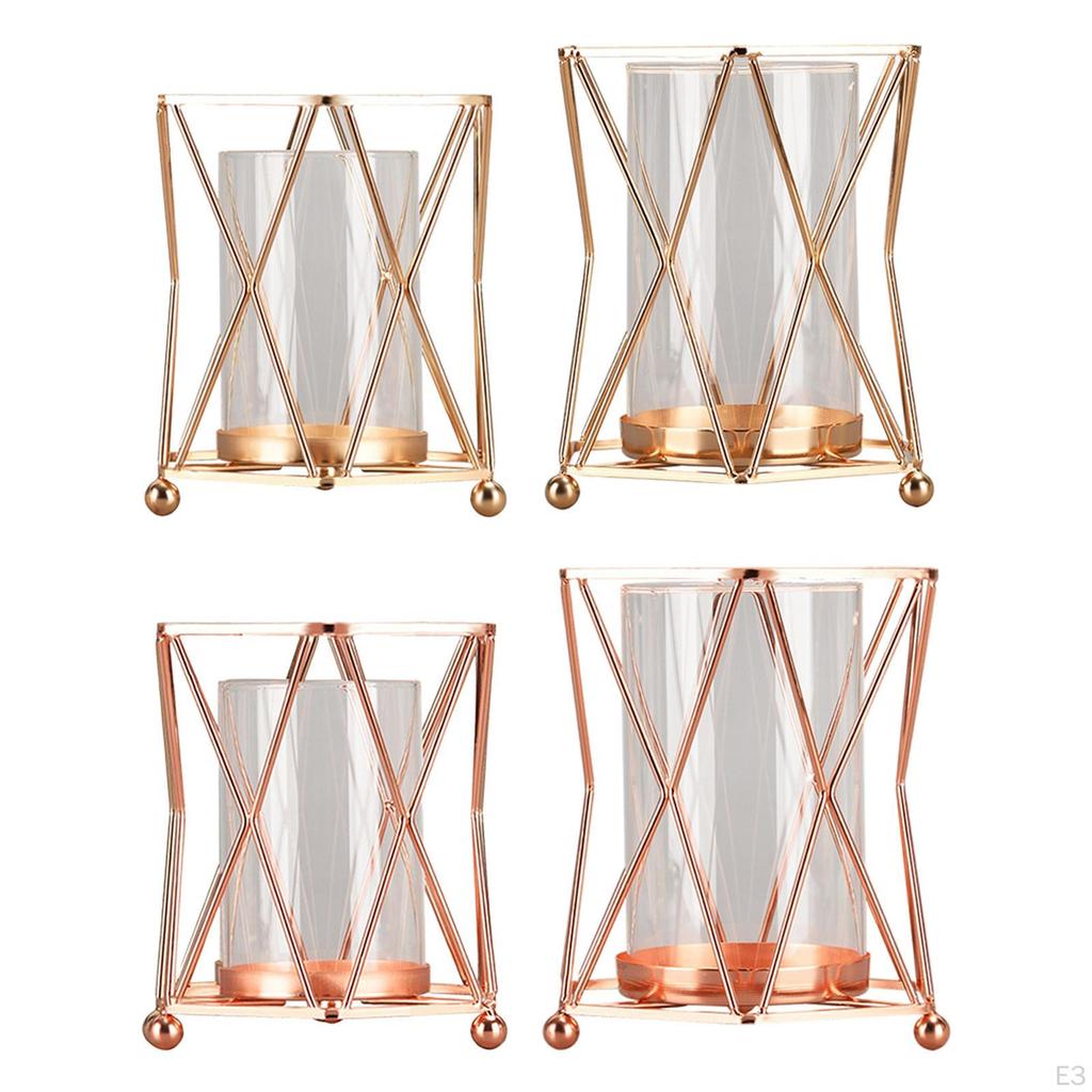 Flower Vase Figurines Candle Holder for Living Room Decoration