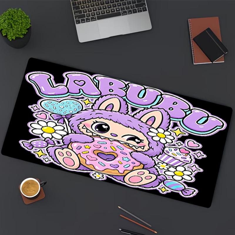 Labubu Print Mouse Pad, for Keyboard Pad Laptop PC Mat for Office Home Use, Desk Decor, Perfect Birthday Gift for Gamers
