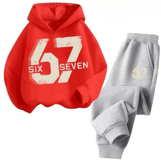 67 Šik dětské mikiny Set 3-12 let Korejský Streetwear Blokový teplákový komplet Módní Pohodlná dětská mikina 2dílné sety Tepláková souprava