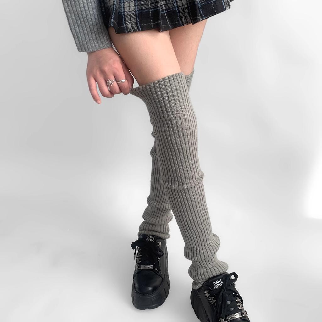 Socks Ballet Yogurt Leg Cover Long Leg Socks Japanese Women Knitted Cotton Winter Warm Leg Warmers Over Knee Tube JK Pile Socks