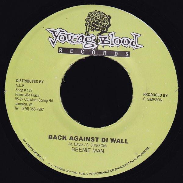 

7inch Record BEENIE MAN / IDONIA - Back Against Di Wall / Prayer none Young Blood Rec 2004 Jamaica Reggae, Ska & Dub Used