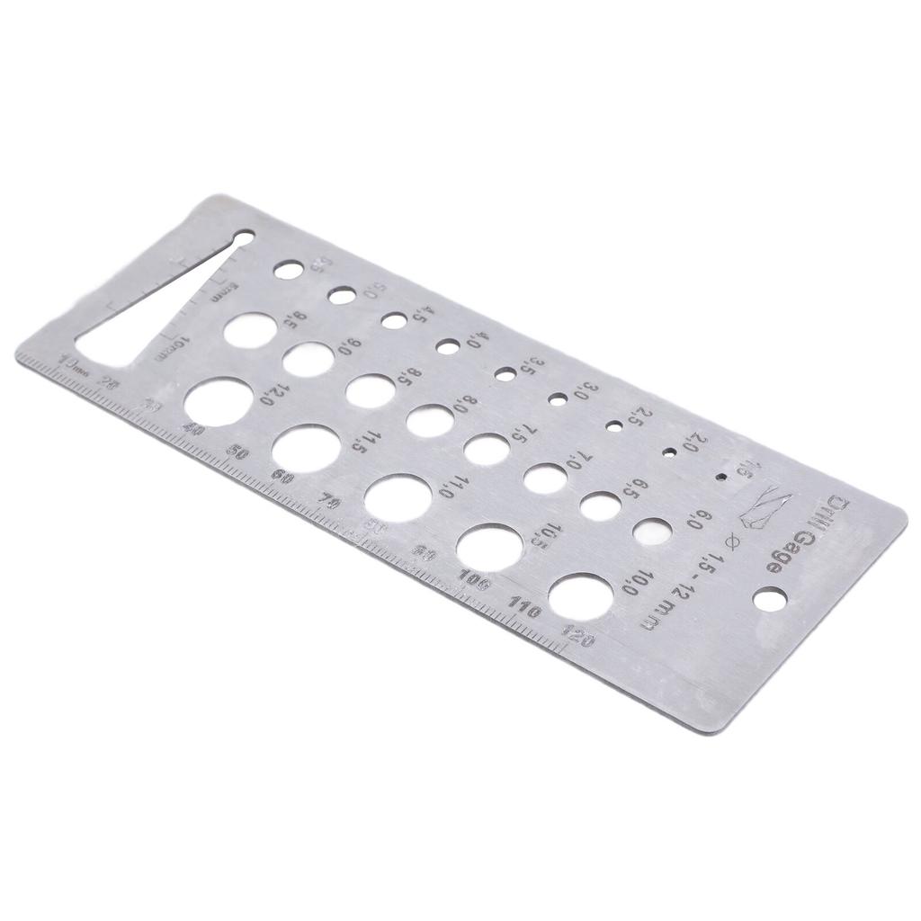 Drill Gauges 1.5-12mm Stainless Metric Bit Gauge for Accurate Measurement Equivalent Bolts And Wire Diameter Index Gauge