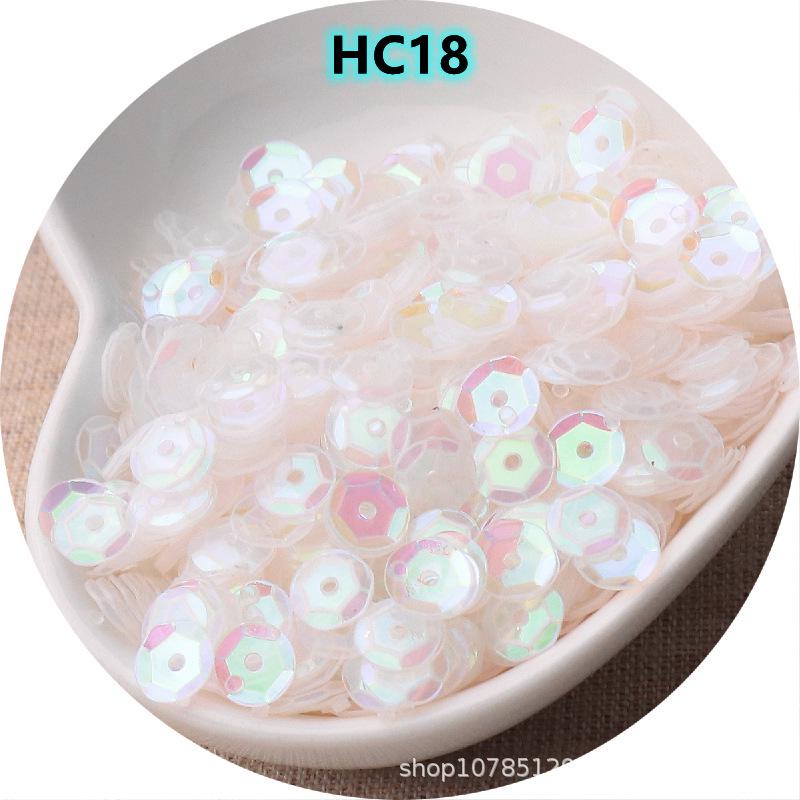 Paetês Côncavos Redondos AB Iridescentes de 6mm - Peças Curvas Brilhantes para Acessórios de Roupa e Joias DIY