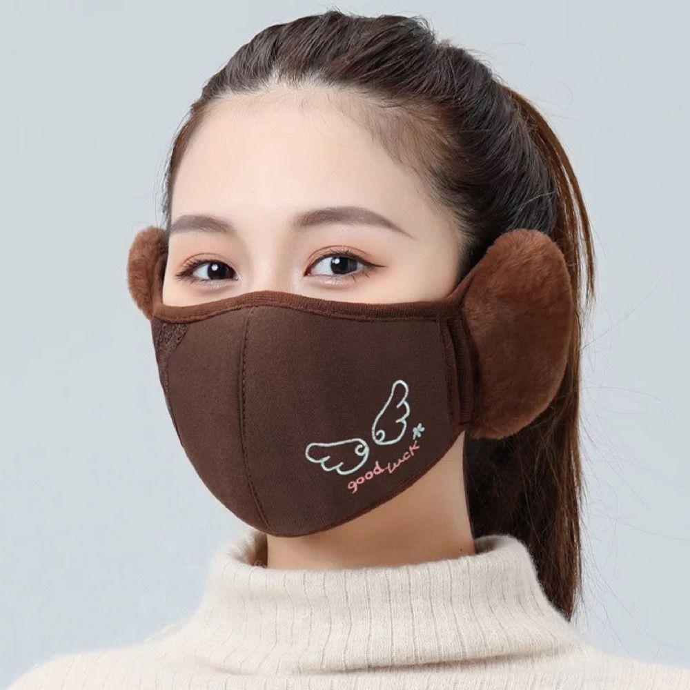 Warm Thermal Earmuffs Mask Plush Ear Warmer Winter Fleece Winter Mask