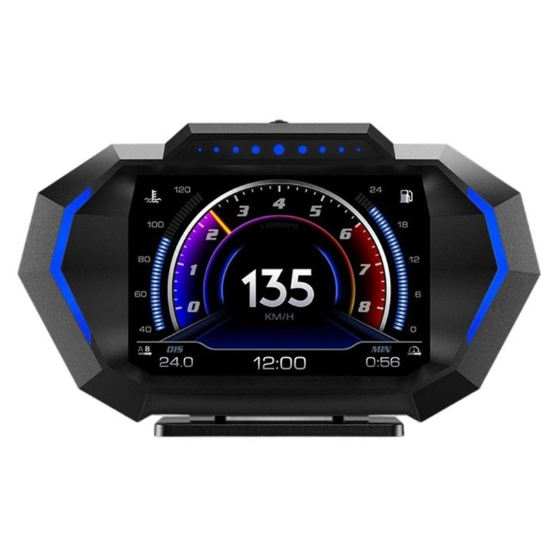 Automotive OBD2 HUD Monitor 3.5In LCD Real Time Diagnostics Speedometer Multiple Language Real Time Engine Data Analysis 1