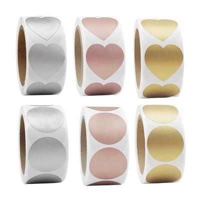 300 Adet/Rulo Kalp Kazı Kazan Etiketi Kazınabilir Etiketler Yuvarlak Kazı Kazan Kartları Yuvarlak Kazınabilir Etiketler Parti Sürprizi İçin