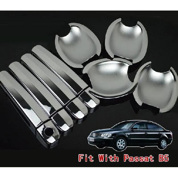 For VW Passat B5 B5.5 Chrome Handle Covers Trim Set for Volkswagen MK5 Sedan Wagon Car Accessories Sticker Car Styling 1996-2005