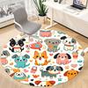 1pc Dogs Cute Chair Carpet for Office Non Slip, Machine Washable Rug for Office, Room Holiday Decor for Christmas, Birthday Polyester