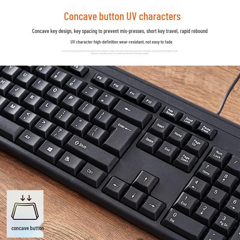 Aigo WQ9520 Upgraded Wired Keyboard and Mouse Combo