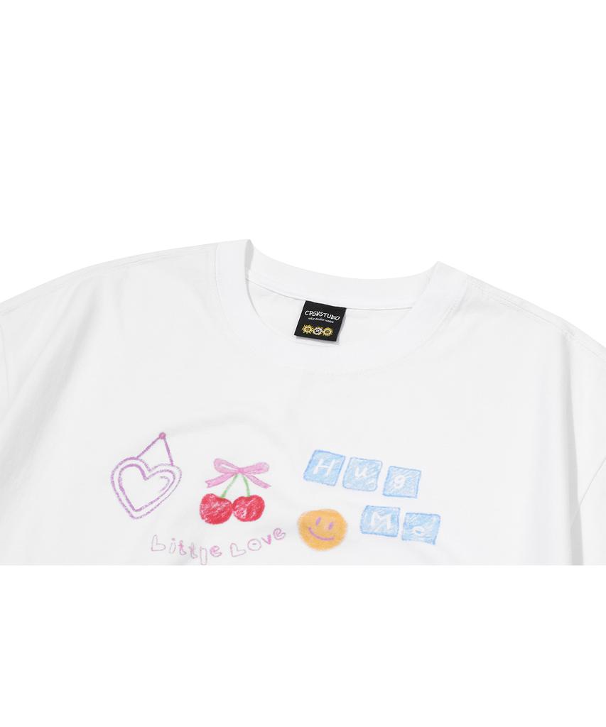 CPGN STUDIO Dtp Cherry Hug Short Sleeve T-Shirt White