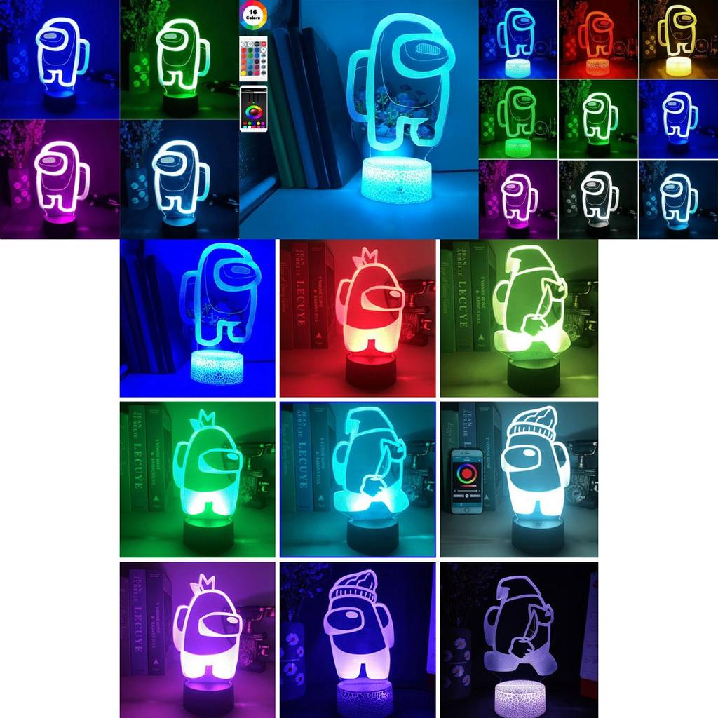 Impostor Light Night 3d Illusion Led Bedside Lamp Xmas Gift Decor Home