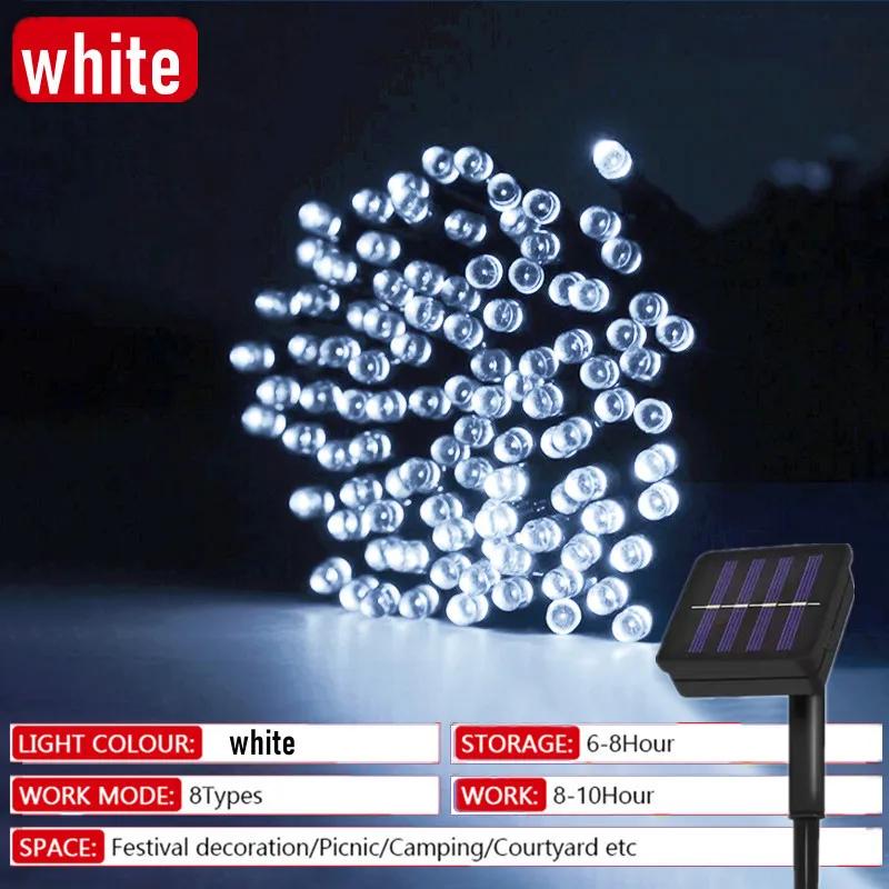32m Longest 8 Modes 300LED LED Solar String Lights Solar Powered Xmas Outdoor Lights Waterproof Starry Christmas Fairy Lights