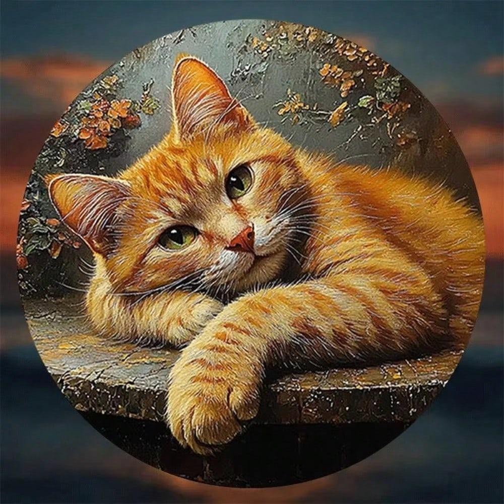 Vintage Round Metal Tin Sign Retro Wall Art Classic Mural for Home Bar Cafe