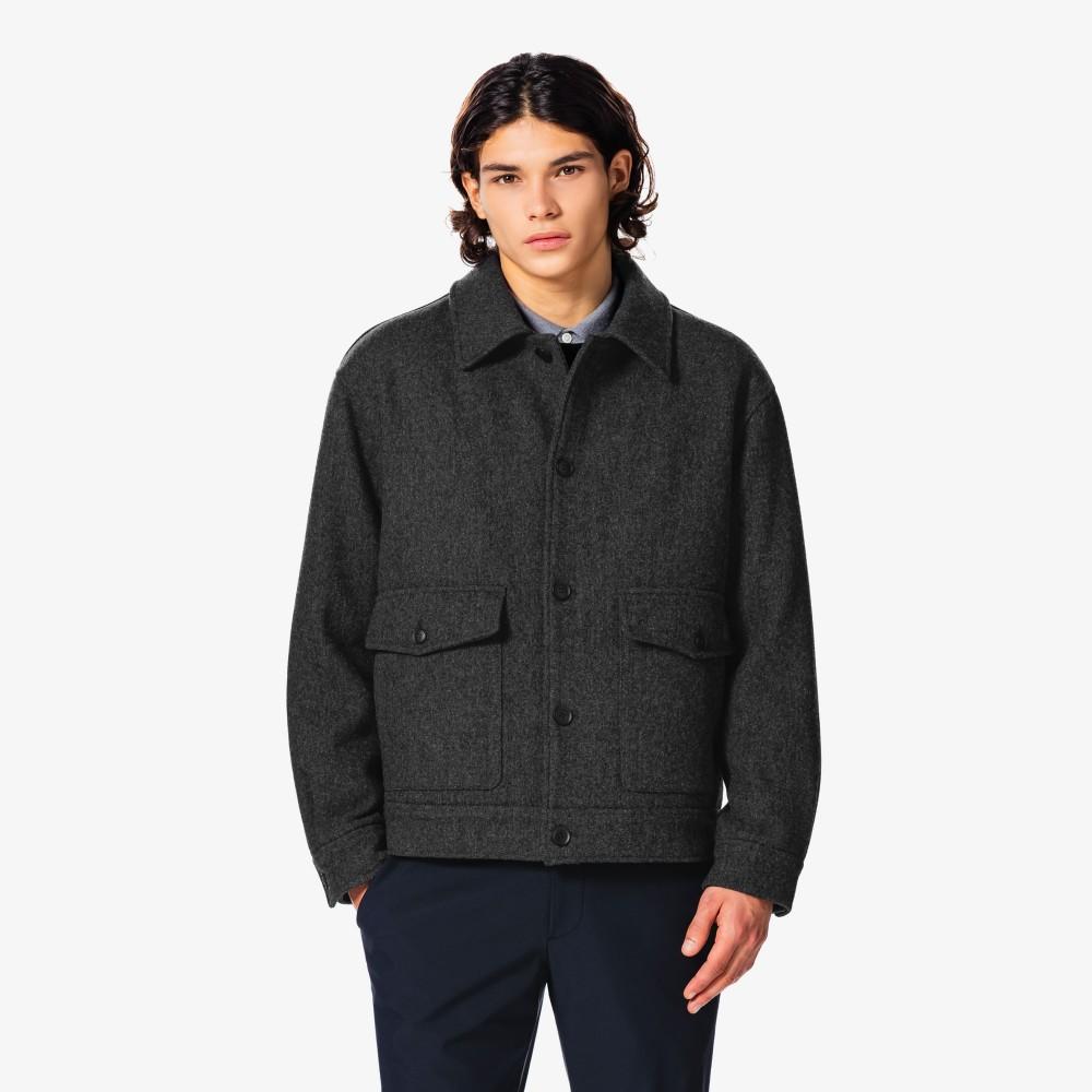 Lacoste Men's Quilted Lined Wool Drizzler Jacket BH533E-55NCCA