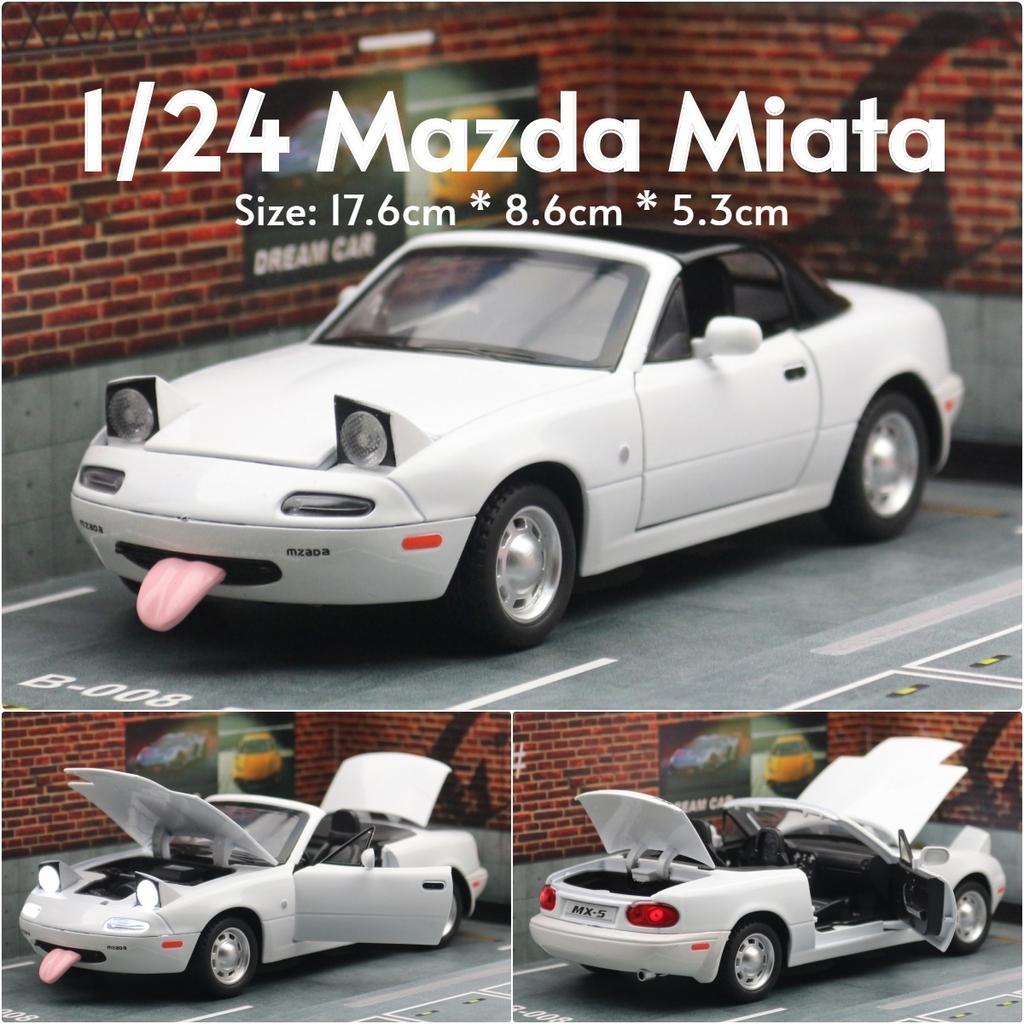 1/32 Mazda MX-5 miniaturní odlitek Miata Roadster hračka model auta zvuk a světelné dveře otevíratelné sběratelský dárek pro děti chlapce i dítě