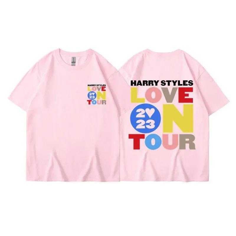 Harry Styles Love On Tour Mens 100 Cotton Summer Short Sleeve TShirt Y2K Hip Hop Street Casual Fashion Top Tshirts