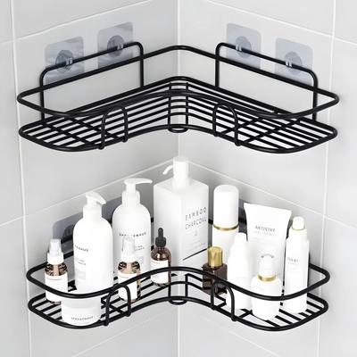 Bathroom Storage Rack Wall Mounted Cosmetic Storage Rack Suitable For Bathroom Item Storage Aluminum Shelf